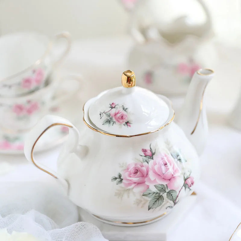 Théière anglaise en porcelaine rose - 500ML Ma Théière