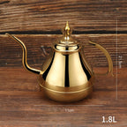 Théière en acier inoxydable marocaine avec filtre - 1,8L Doré Ma Théière