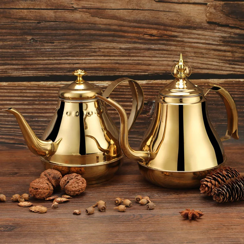 Théière en acier inoxydable marocaine avec filtre - 1,8L Ma Théière