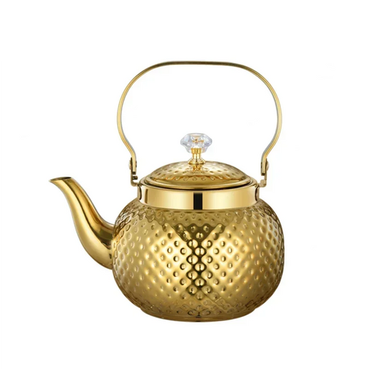 Théière en acier inoxydable marocaine Doré Ma Théière