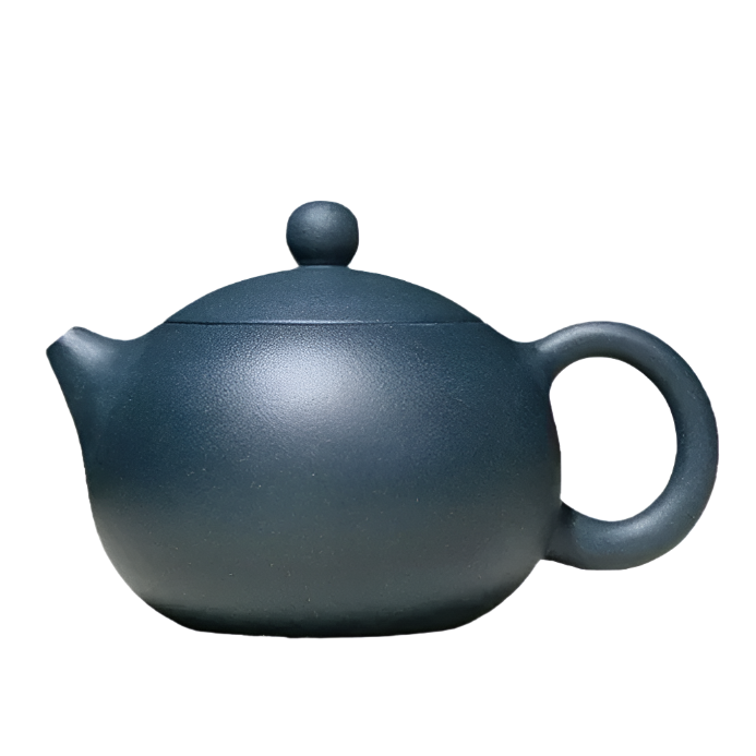 Théière en argile artisanale bleue