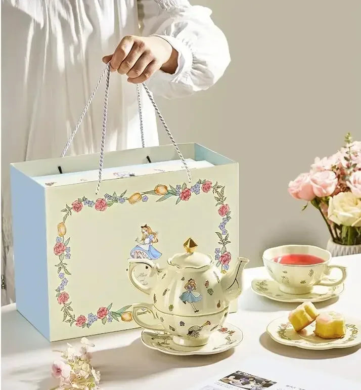 Théière en céramique alice au pays des merveilles + tasse Ma Théière