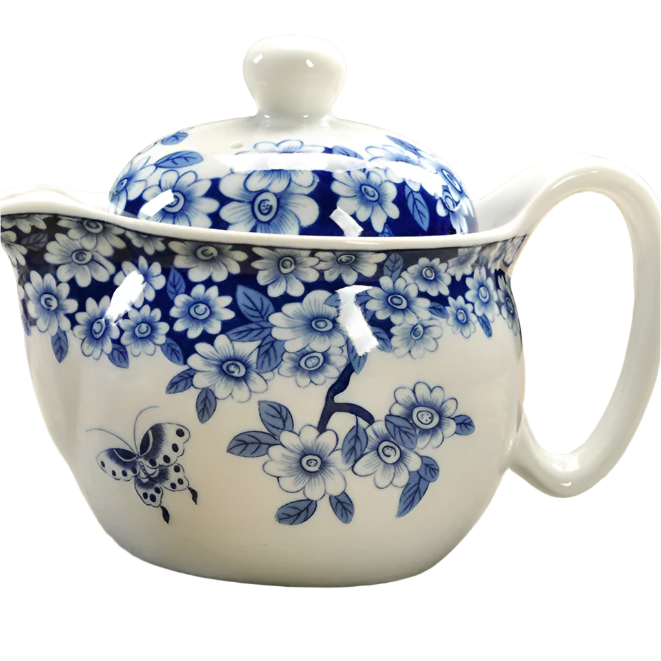 Théière en céramique avec filtre chinoise papillon - 350ml