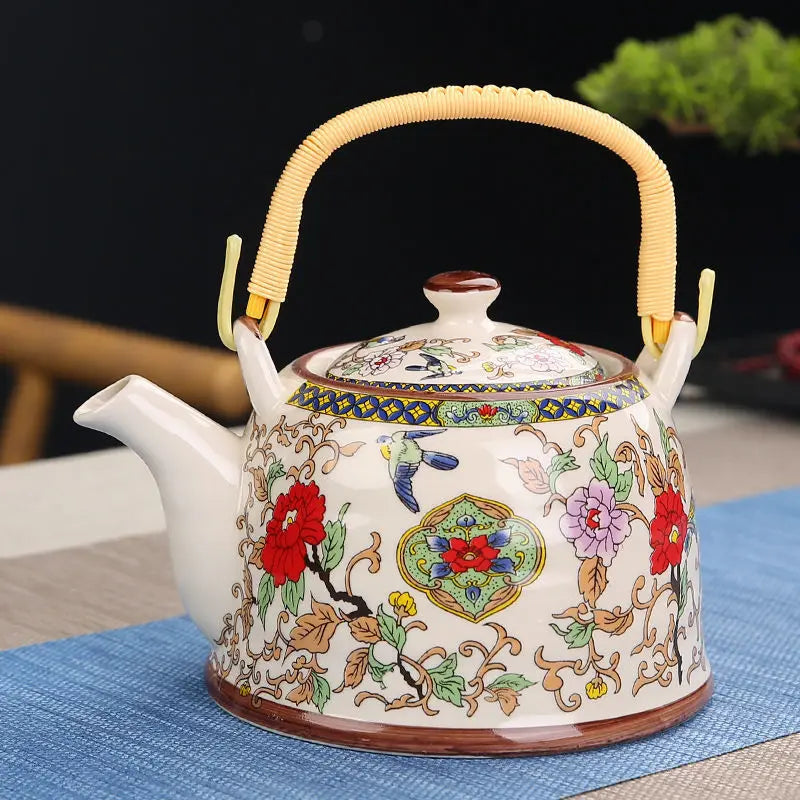 Théière en céramique bleue avec filtre classique - 900ML Ma Théière