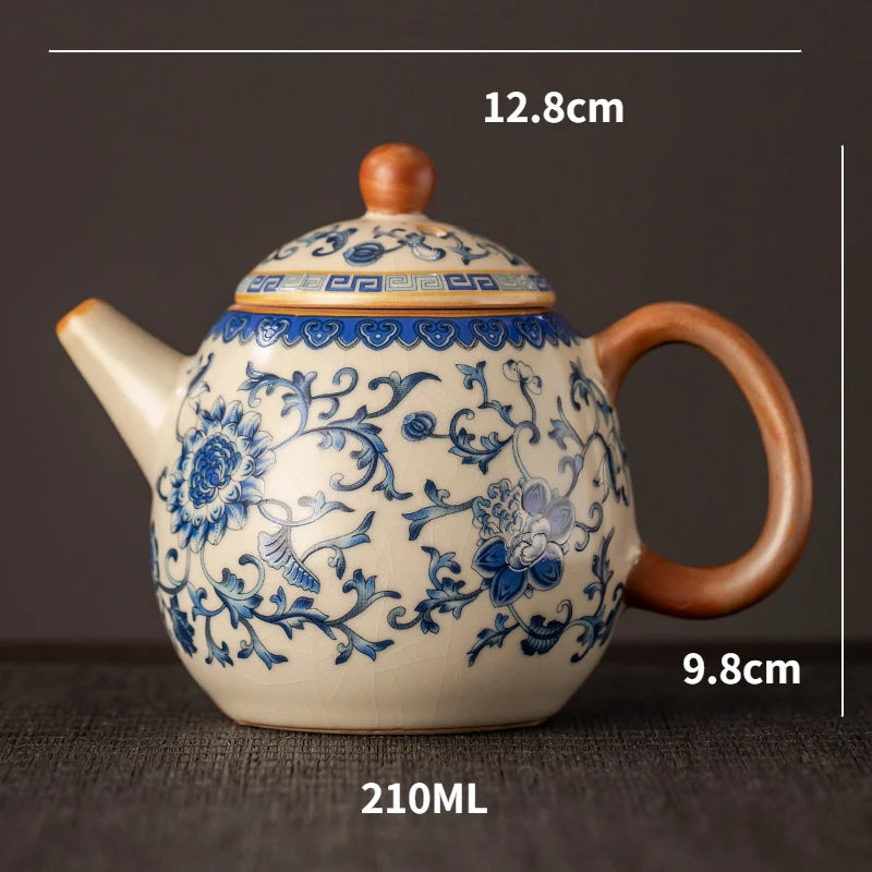 Théière en céramique chinoise authentique fleurs - 210ML Ma Théière