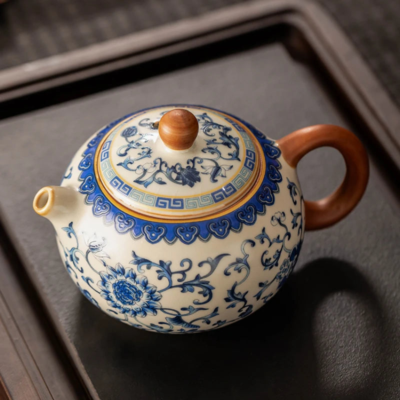 Théière en céramique chinoise authentique fleurs - 220ML Ma Théière
