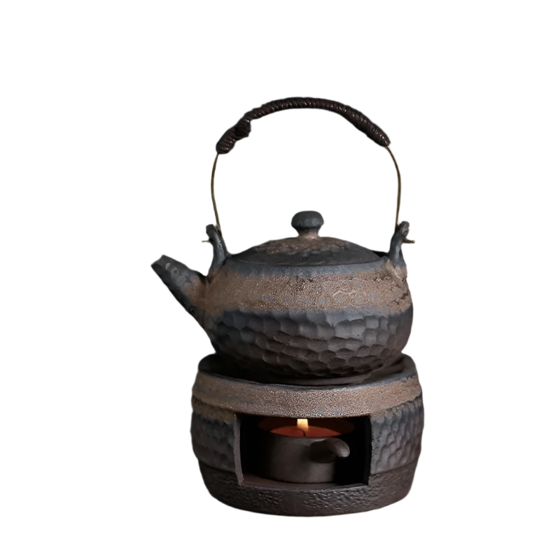 Théière en céramique chinoise avec four chauffant