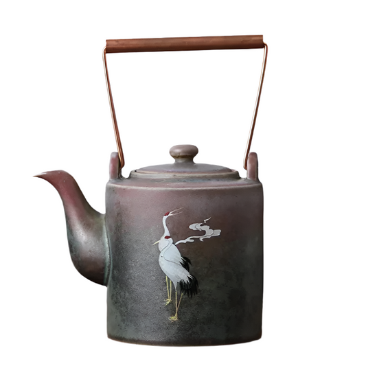 Théière en céramique chinoise poignée cuivre - 400ml