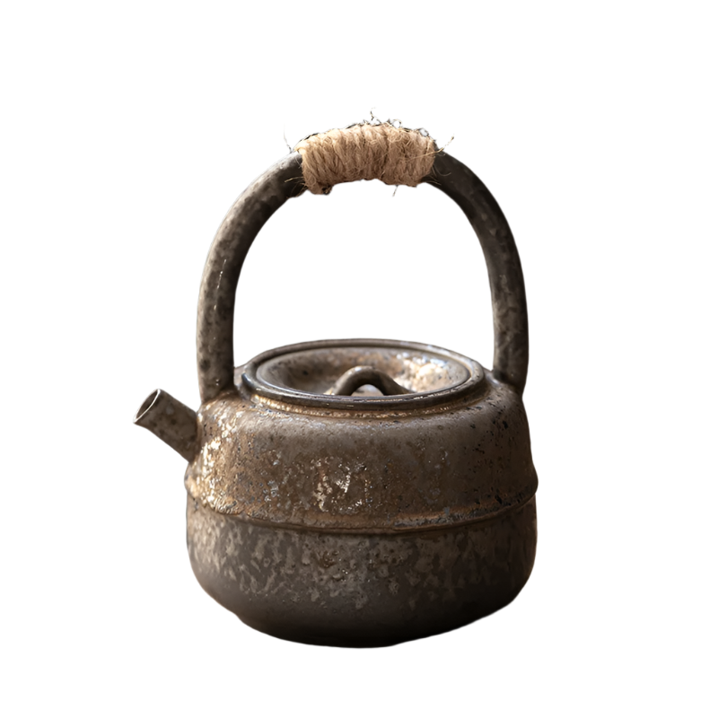 Théière en céramique japonaise noir rouille - 450ml