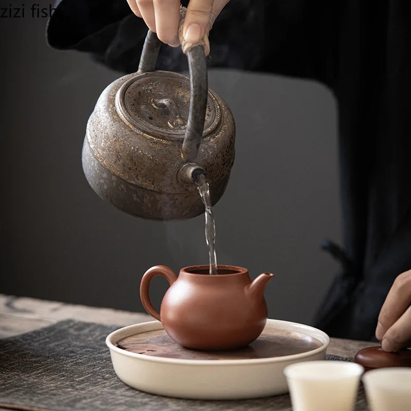 Théière en céramique japonaise noir rouille - 450ml Ma Théière
