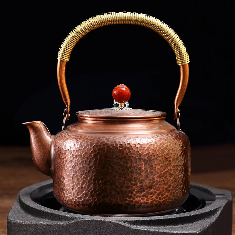 Théière en cuivre martelé traditionnelle 1.2 - 1.4L Ma Théière