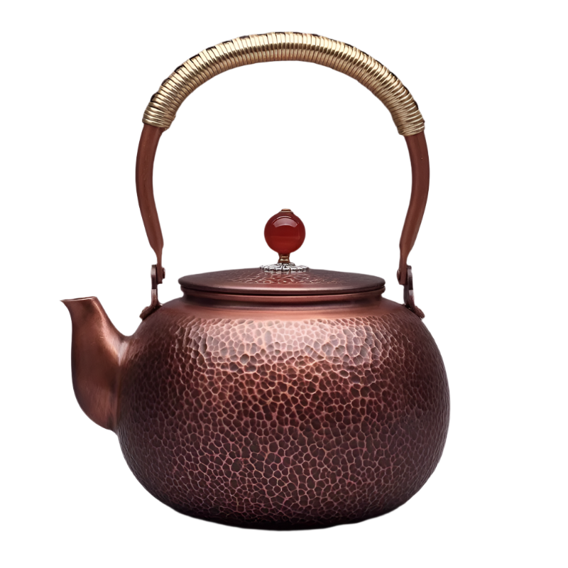 Théière en cuivre martelé traditionnelle 1.2 - 1.4L
