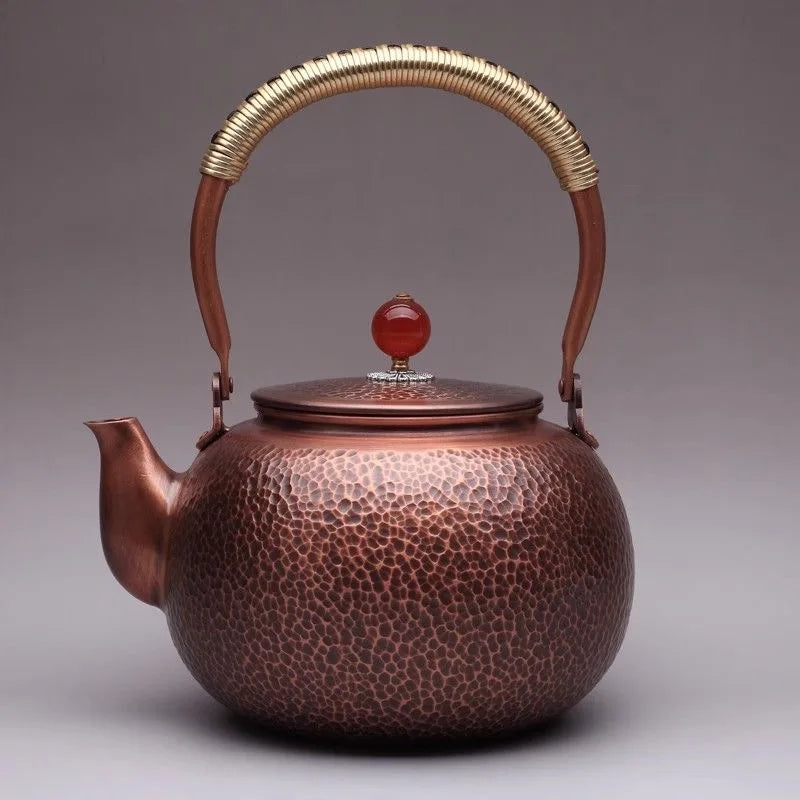 Théière en cuivre martelé traditionnelle 1.2 - 1.4L Ma Théière