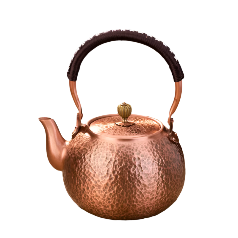 Théière en cuivre style rétro avec filtre