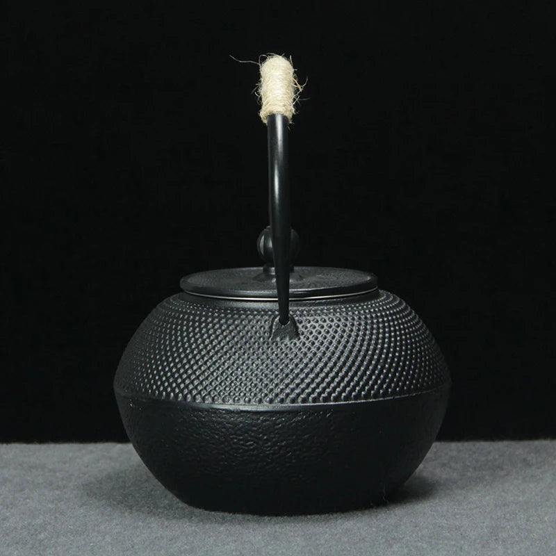 Théière en fonte traditionnelle style japonaise noir Ma Théière