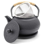 Théière en fonte traditionnelle style japonaise noir Ma Théière