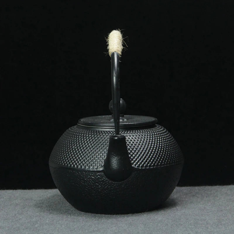 Théière en fonte traditionnelle style japonaise noir Ma Théière