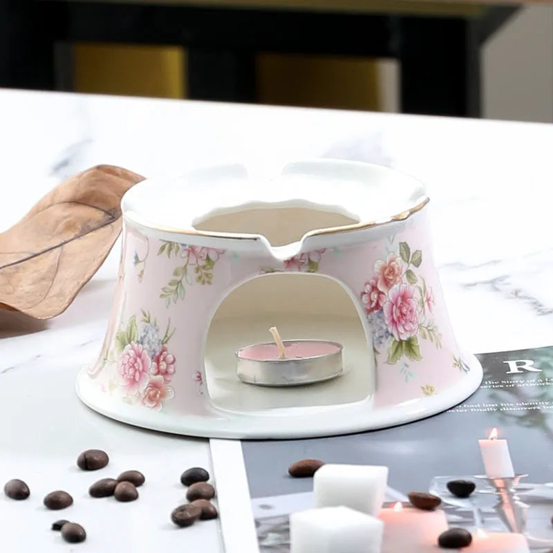 Théière en porcelaine anglaise avec base chauffante - 400ML Ma Théière