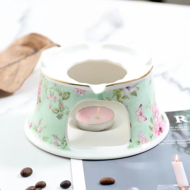 Théière en porcelaine anglaise avec base chauffante - 400ML Ma Théière