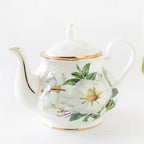 Théière en porcelaine anglaise avec filtre blanche - 900ML 02 Ma Théière