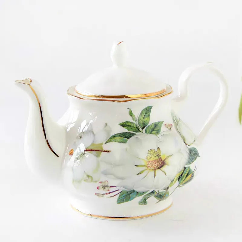 Théière en porcelaine anglaise avec filtre blanche - 900ML 02 Ma Théière
