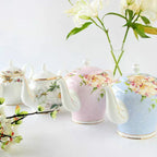Théière en porcelaine anglaise avec filtre fleurs - 1.4L Ma Théière