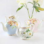 Théière en porcelaine anglaise avec filtre roses - 1.5L Ma Théière