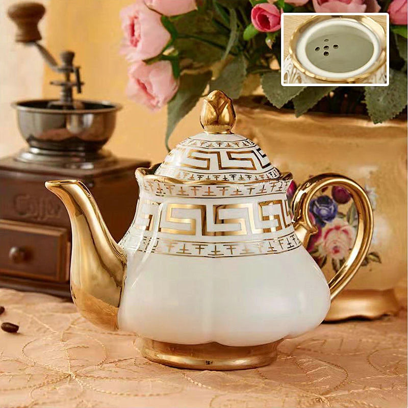 Théière en porcelaine anglaise deluxe Blanc Ma Théière