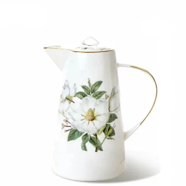 Théière en porcelaine anglaise fleur - 1L Blanc Ma Théière