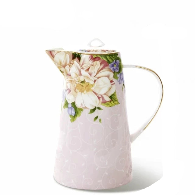Théière en porcelaine anglaise fleur - 1L Rose Ma Théière