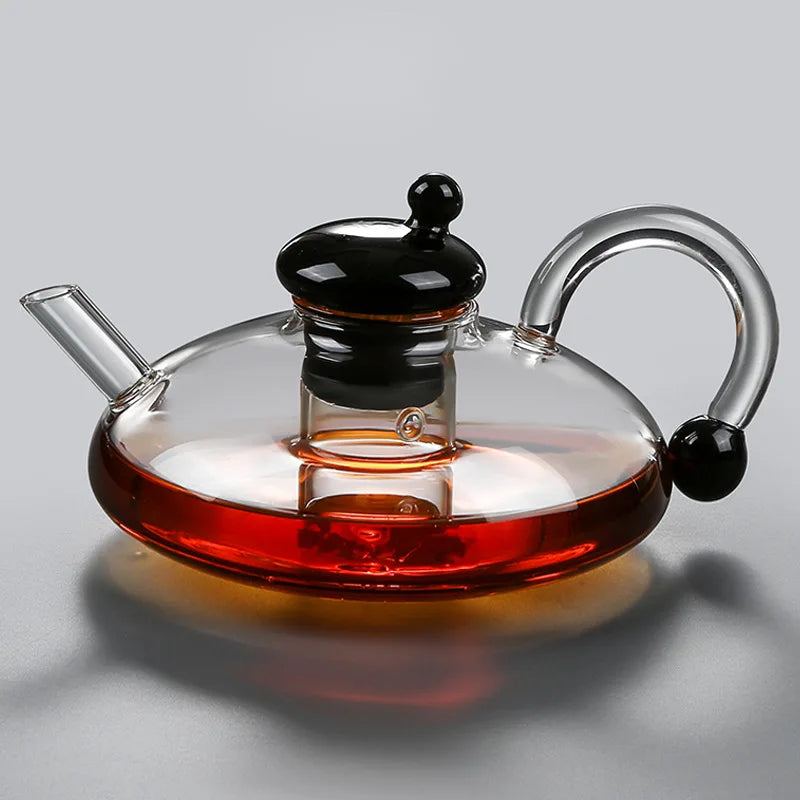 Théière en verre à thé anglais authentique Transparent Ma Théière