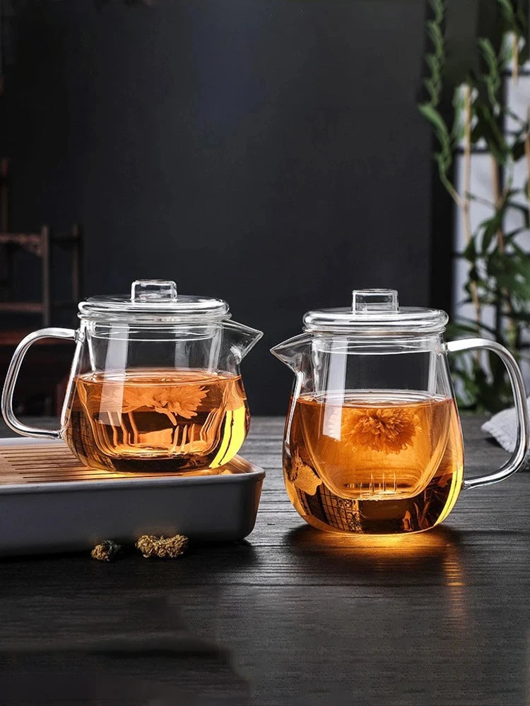 Théière en verre transparent avec filtre Ma Théière