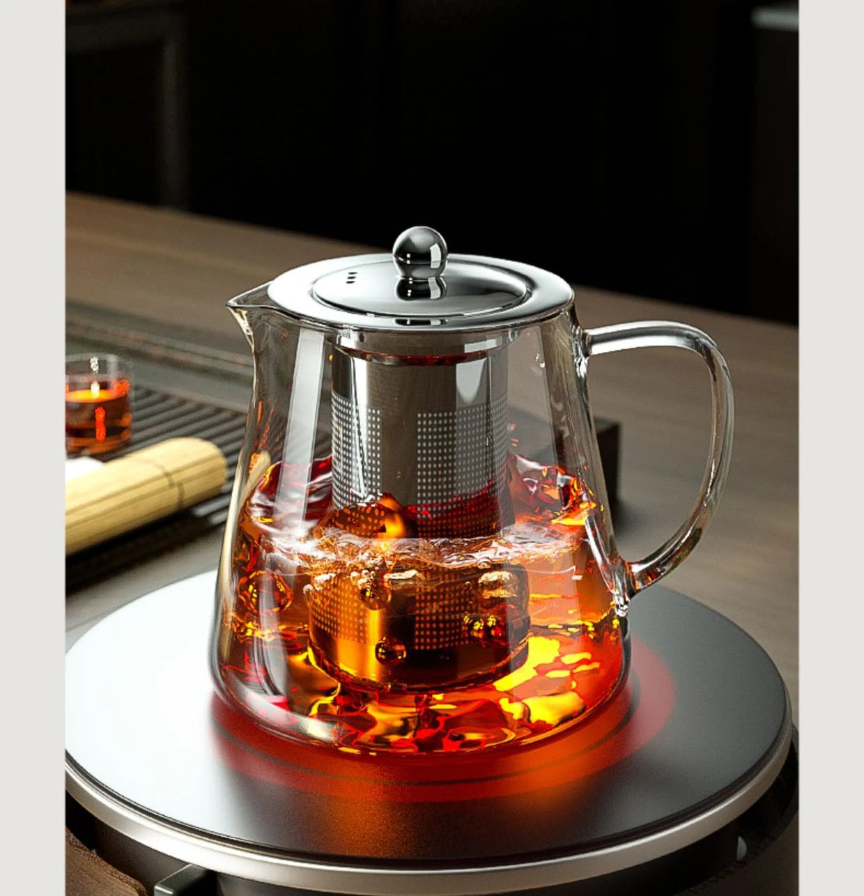 Théière en verre transparent avec filtre Ma Théière
