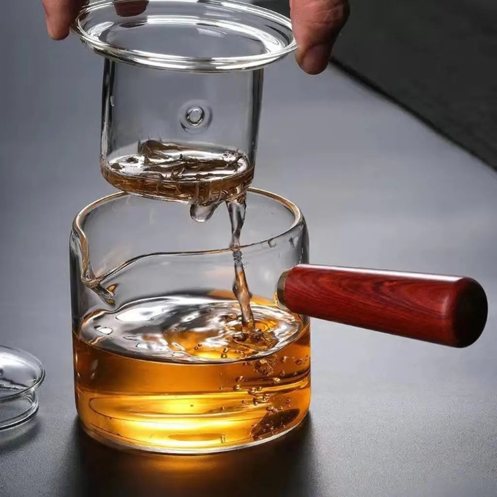 Théière en verre turque  poignée latérale en bois - 500ml Ma Théière