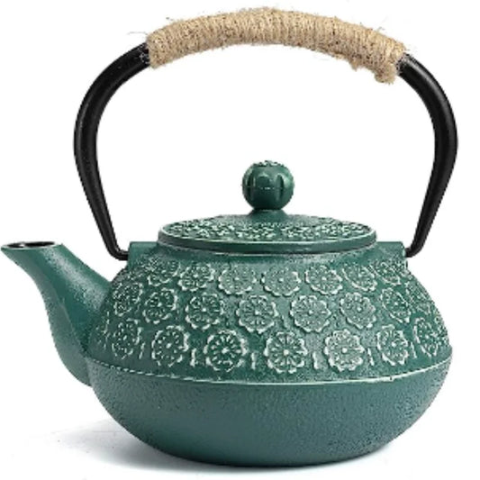 Théière japonaise en fonte avec filtre sakura - 900ml Green 900ml Ma Théière