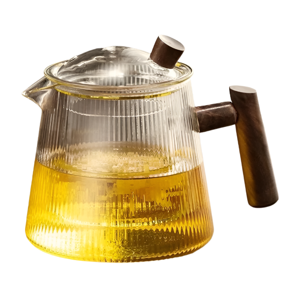 Théire en verre avec poignée latérale et filtre