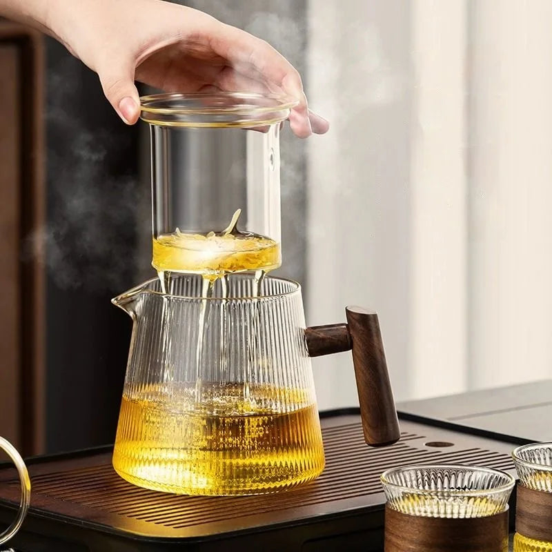 Théire en verre avec poignée latérale et filtre Ma Théière